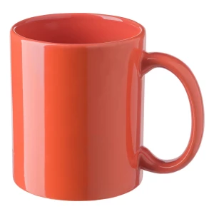 Kubek reklamowy, ceramiczny 300 ml, pomarańczowy