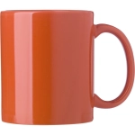 Kubek reklamowy, ceramiczny 300 ml, pomarańczowy
