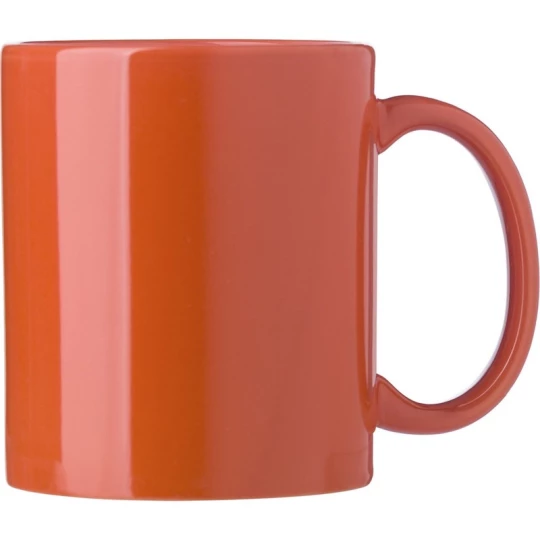 Kubek reklamowy, ceramiczny 300 ml, pomarańczowy