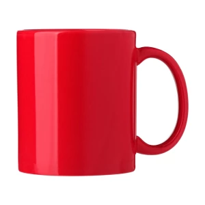 Kubek reklamowy, ceramiczny 300 ml, czerwony